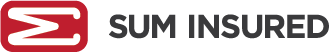 Logo of Sum Insured featuring the name in bold red letters with a red summation symbol to the left.