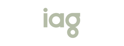 Logo of IAG Insurance, displaying the lowercase letters 'iag' with the 'g' designed to resemble an infinity symbol in green.